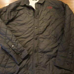 Men's The North Face Dark Grey Quilted Puffer Jacket Sherpa Lined Small